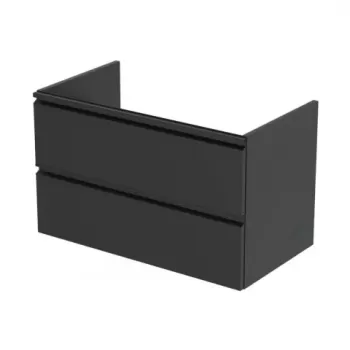Baza lavoar suspendat Ideal Standard Tesi 2 sertare 80x49 cm negru mat imagine