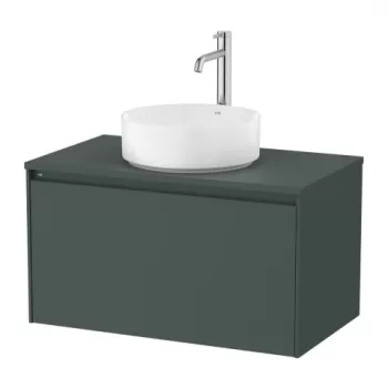 Baza lavoar suspendat Roca Ona 1 sertar 79.4x45.7 cm verde mat imagine