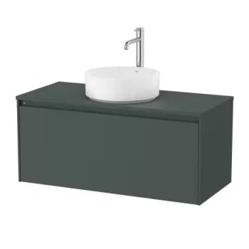 Baza lavoar suspendat Roca Ona 1 sertar 99.4x45.7 cm verde mat imagine