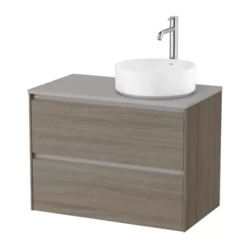 Baza lavoar suspendat Roca Ona 2 sertare 79.4x45.7 cm ulm inchis pentru lavoar in stanga imagine