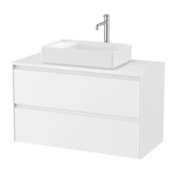 Baza lavoar suspendat Roca Ona 2 sertare 99.4x45.7 cm alb mat imagine