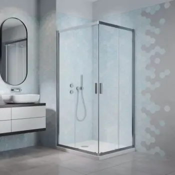 Cabina de dus dreptunghiulara Radaway Alienta D cu usi culisante 80x100 cm crom lucios imagine