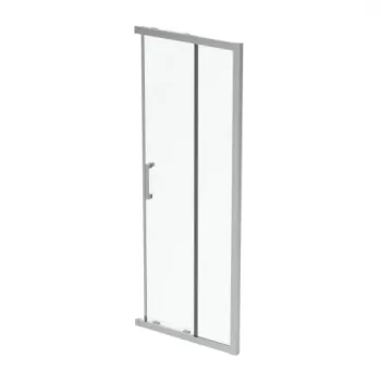 Cabina de dus patrata cu usi culisante Ideal Standard Connect 2 80x80 cm profil argintiu lucios imagine