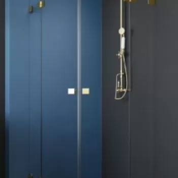 Cabina de dus Radaway Essenza Pro Gold PDD cu usi batante, 100x90 cm imagine