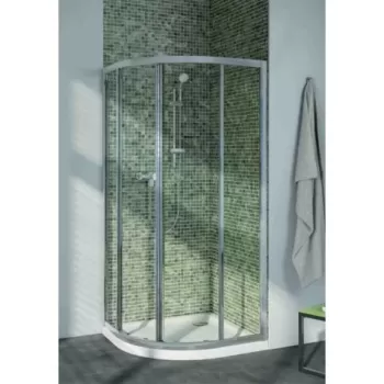 Cabina de dus semirotunda Ideal Standard Connect 90x90 cm profil alb imagine