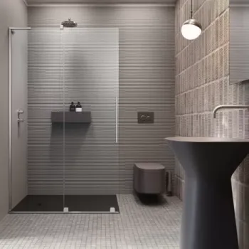 Cabina de dus Walk-in Radaway Furo SL, 90x200 cm, crom imagine