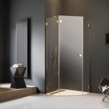 Cabina dus pentagonala Radaway Essenza Pro Gold PTJ 100x100 cm, usa dreapta imagine
