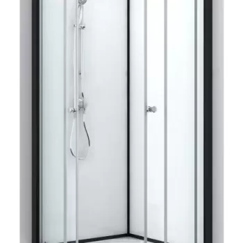Cabina dus Sanotechnik Uni2, 90x90xH205 cm profil negru-mat imagine