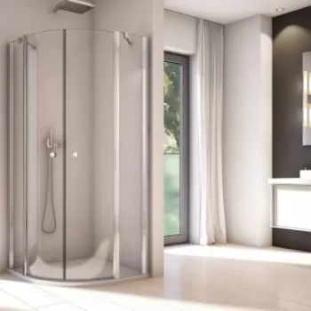 Cabina dus semirotunda Sanswiss Solino SOR 90x90xH200 cm, usi batante imagine