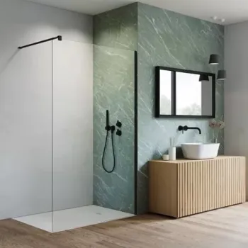 Cabina dus Walk-In Radaway NES II 80x200 cm negru mat imagine