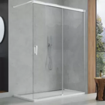 Cabina dus Walk-In SanSwiss Cadura CAW2 cu usa culisanta 160 x H200 cm imagine