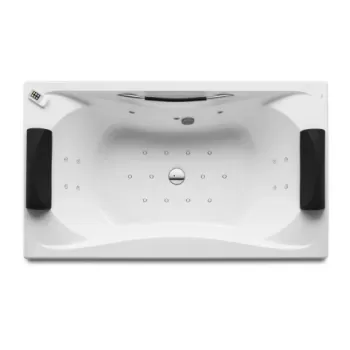 Cada cu sistem hidromasaj Roca BeCool Total 190x110 cm alb imagine