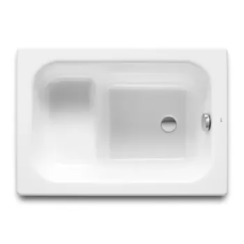 Cada dreptunghiulara din fonta Roca 100x70 cm alb imagine