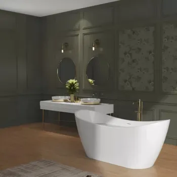 Cada freestanding Coloana Amanda 170x73 cm acril alb imagine