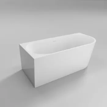 Cada freestanding Coloana Laguna 160x80 cm acril alb dreapta imagine