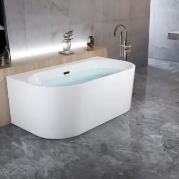 Cada freestanding Coloana Rivera 170x87 cm acril alb imagine