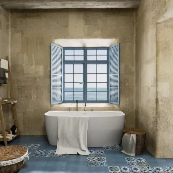 Cada freestanding compozit Coloana Anna 160x85 cm alb lucios imagine