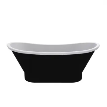 Cada freestanding compozit Coloana Charlotte 160.5x66 cm negru mat imagine