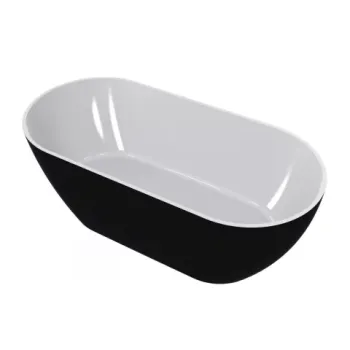 Cada freestanding compozit Coloana Greenland 168x80.5 cm negru lucios imagine