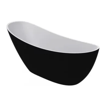 Cada freestanding compozit Coloana Marina 174.5x72.5 cm negru mat imagine