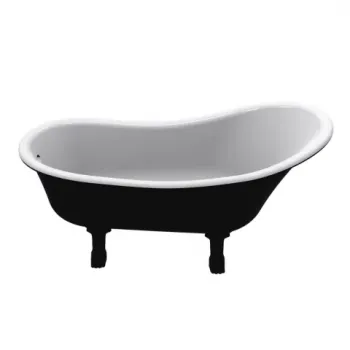 Cada freestanding compozit Coloana Mirabella 175x80.5 cm negru mat imagine