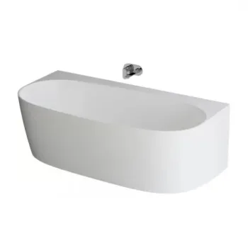 Cada freestanding Marmite Como 180x86 cm din compozit alb imagine