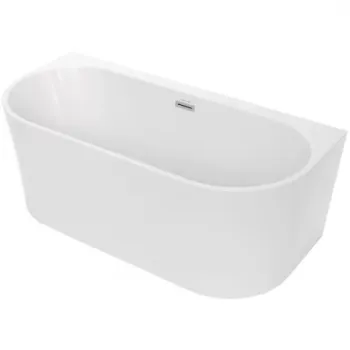 Cada freestanding semirotunda Spatio Sola acril 160x75 cm, alb imagine