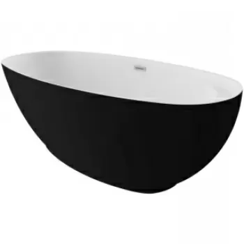 Cada freestanding Spatio Kivi acril 165x75 cm, negru mat imagine