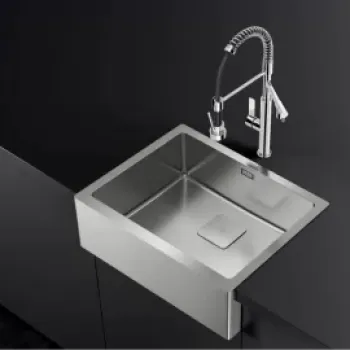 Chiuveta bucatarie Teka American Professional, front inox masiv, 595x468mm, adancime cuva 20cm, SilentSmart, inox imagine