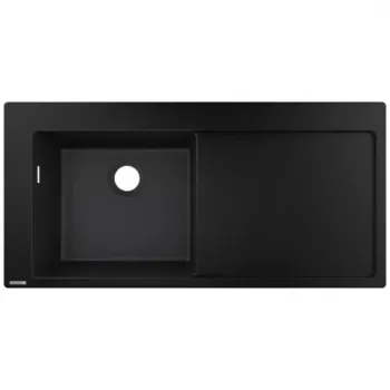 Chiuveta compozit Hansgrohe S51 SilicaTec negru grafit dreapta 105x51 cm imagine