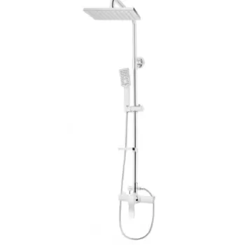 Coloana de dus patrata cu baterie Casa Blanca Madera, crom imagine