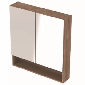 Dulap cu oglinda Geberit Selnova Square cu doua usi 78,8x17,5xH85 cm maro imagine