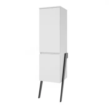 Dulap inalt stativ Defra Op-Arty 44x163 cm 2 usi alb lucios imagine