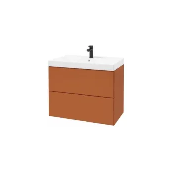 Dulap soft-close,suspendat pentru lavoar maro mat Defra MO-RE 80 cm imagine