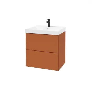 Dulap suspendat pentru lavoar maro mat Defra MO-RE 60 cm imagine
