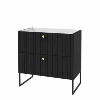 Dulap suspendat pentru lavoar negru mat Defra Fuego 80 cm imagine