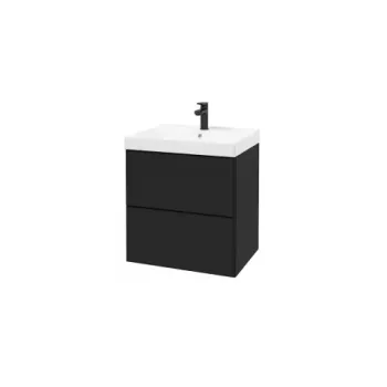 Dulap suspendat pentru lavoar negru mat Defra MO-RE 60 cm imagine