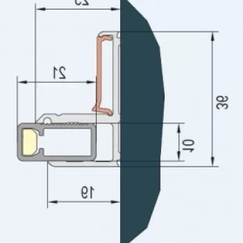 Kit inchidere usa in nisa Sanswiss Cadura auriu imagine