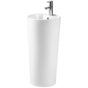 Lavoar baie freestanding, rotund Fluminia Athos 40x40 cm, cu preaplin imagine