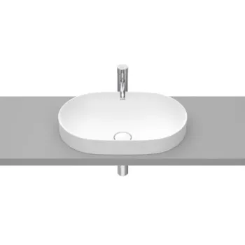 Lavoar baie incastrat, alb mat, oval Roca Inspira Round 55x37 cm imagine