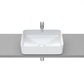 Lavoar baie pe blat, alb perlat Roca Inspira Square 50x37 cm imagine