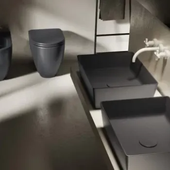 Lavoar baie pe blat, antracit Hatria Happy Hour Slim Alchemy 11:00 50x38 cm imagine