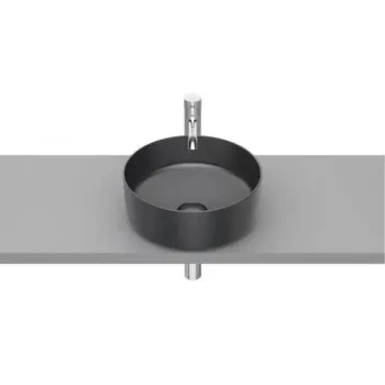 Lavoar baie pe blat, antracit, rotund Roca Inspira Round 37x37 cm imagine