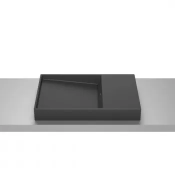 Lavoar baie pe blat, negru mat Roca Horizon 60x38 cm imagine
