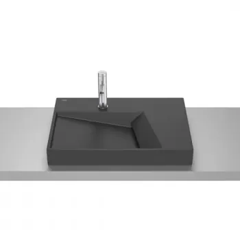 Lavoar baie pe blat, negru mat Roca Horizon 60x42 cm imagine