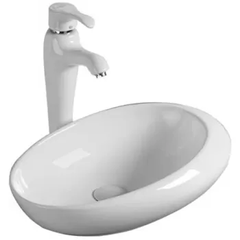 Lavoar baie pe blat, oval Fluminia Egg 49x31 cm imagine