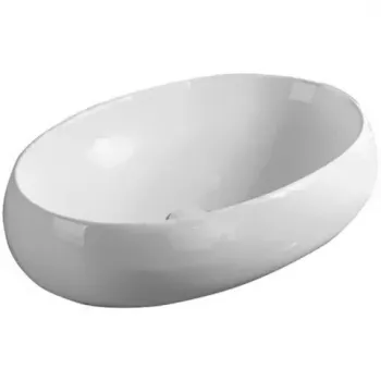 Lavoar baie pe blat, oval Fluminia Lheea 59x40 cm imagine