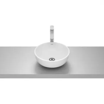 Lavoar baie pe blat rotund, alb mat Roca Optica O35 cm imagine