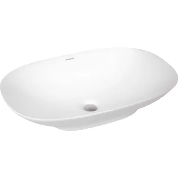 Lavoar Deante Alpinia  60x40 cm oval pe blat alb imagine