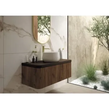 Lavoar Deante Arnika  35.3x35.3 cm rotund pe blat alb imagine